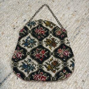 Vintage Tapestry Bag with Chain Strap